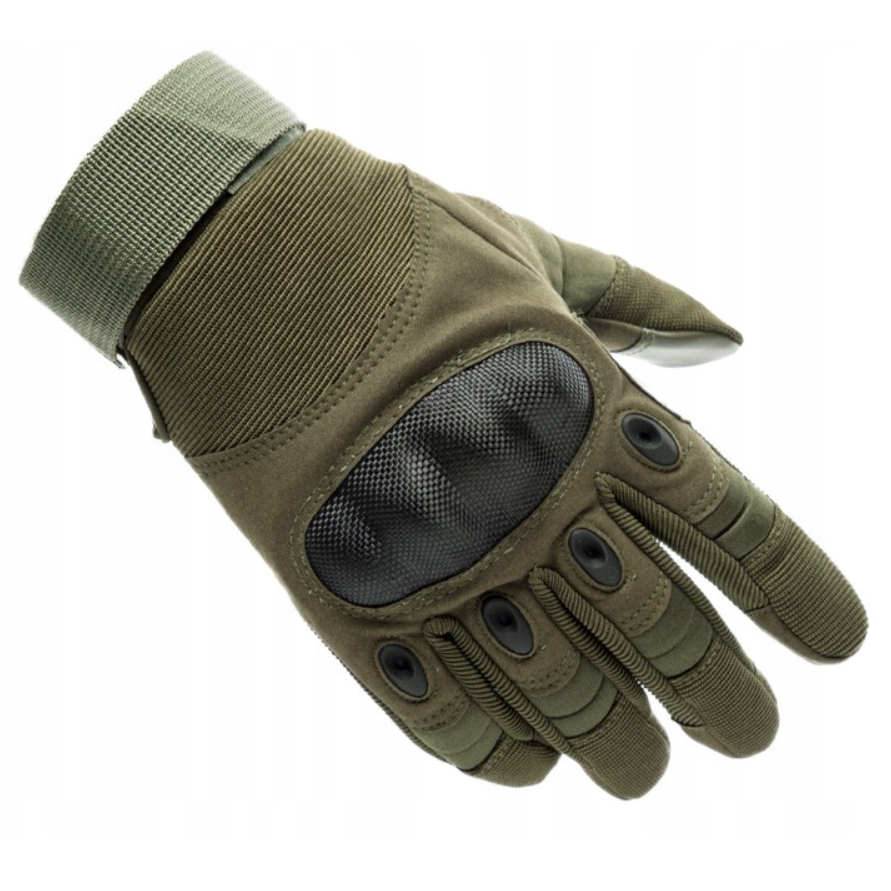 FOXTER® Rękawice ochronne taktyczne militarne wojskowe dotykowe rękawiczki survival oliwka l - obrazek 3