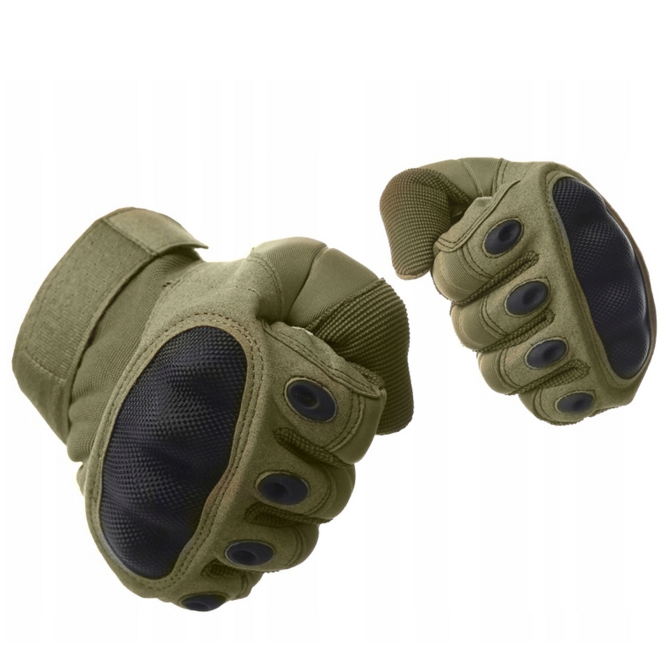 FOXTER® Rękawice ochronne taktyczne militarne wojskowe dotykowe rękawiczki survival oliwka l - obrazek 4