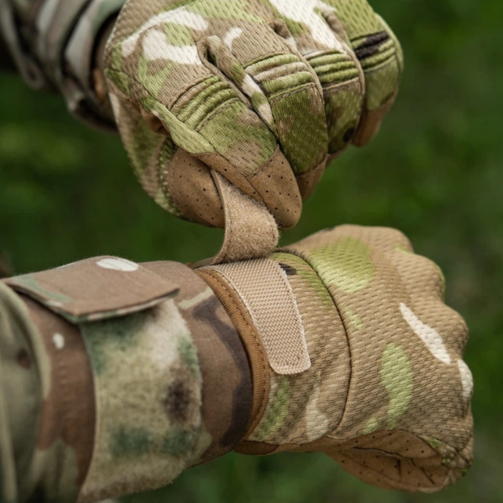 FOXTER® Rękawice ochronne taktyczne militarne wojskowe dotykowe strzeleckie rękawiczki survival camo l - obrazek 10