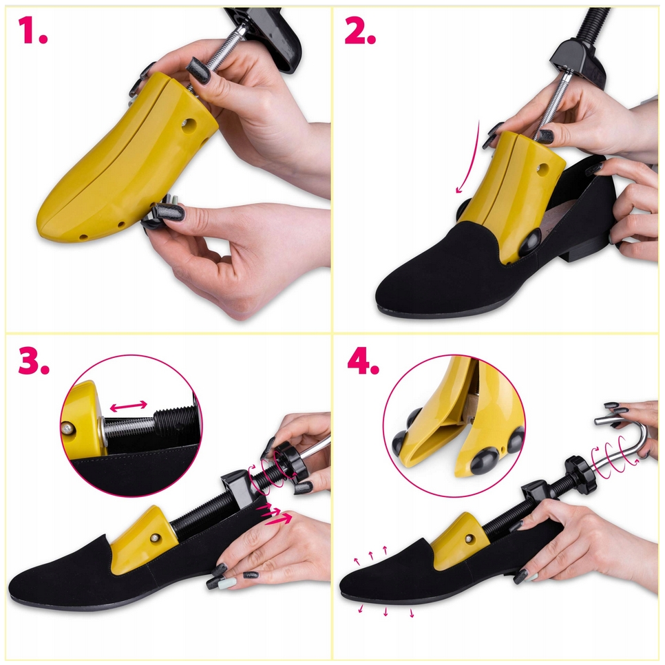 FLEXISTEP Prawidła do rozciągania regulowane prawidło napinacz ciasnych butów obuwia nakładki 35-42 - obrazek 4