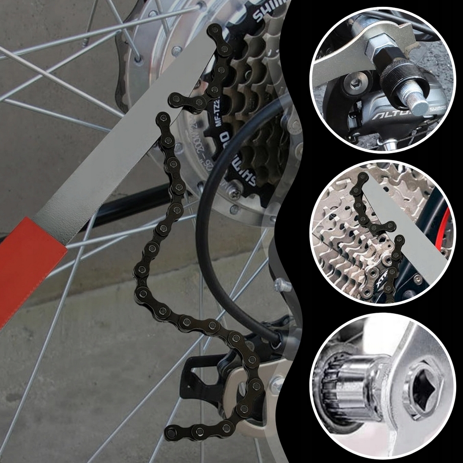 HÖGLER Zestaw narzędzi rowerowych klucze korby do roweru skuwacz klucz bacik 7 elementów - obrazek 4