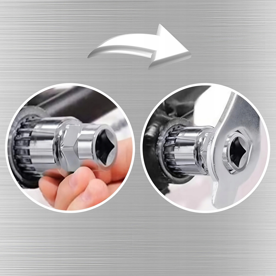 HÖGLER Zestaw narzędzi rowerowych klucze korby do roweru skuwacz klucz bacik 7 elementów - obrazek 8