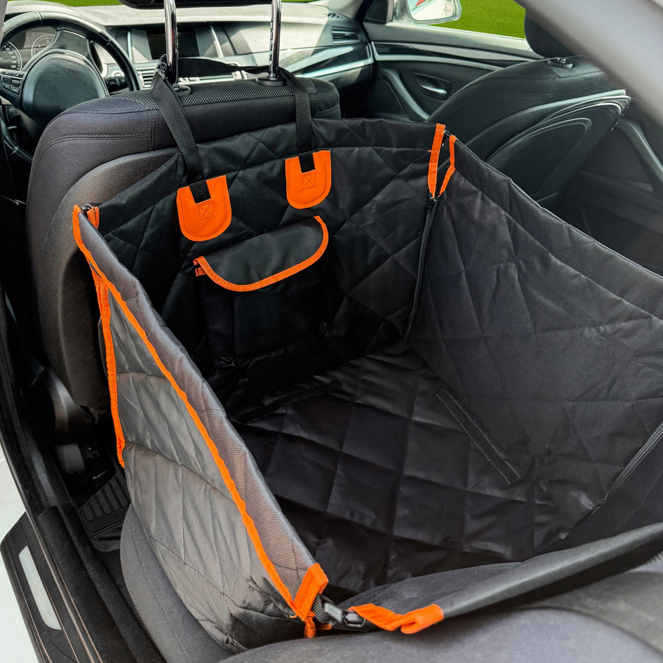 NUXIE® Transporter fotelik samochodowy dla psa kota zwierząt na siedzenie do auta pasy zestaw - obrazek 5