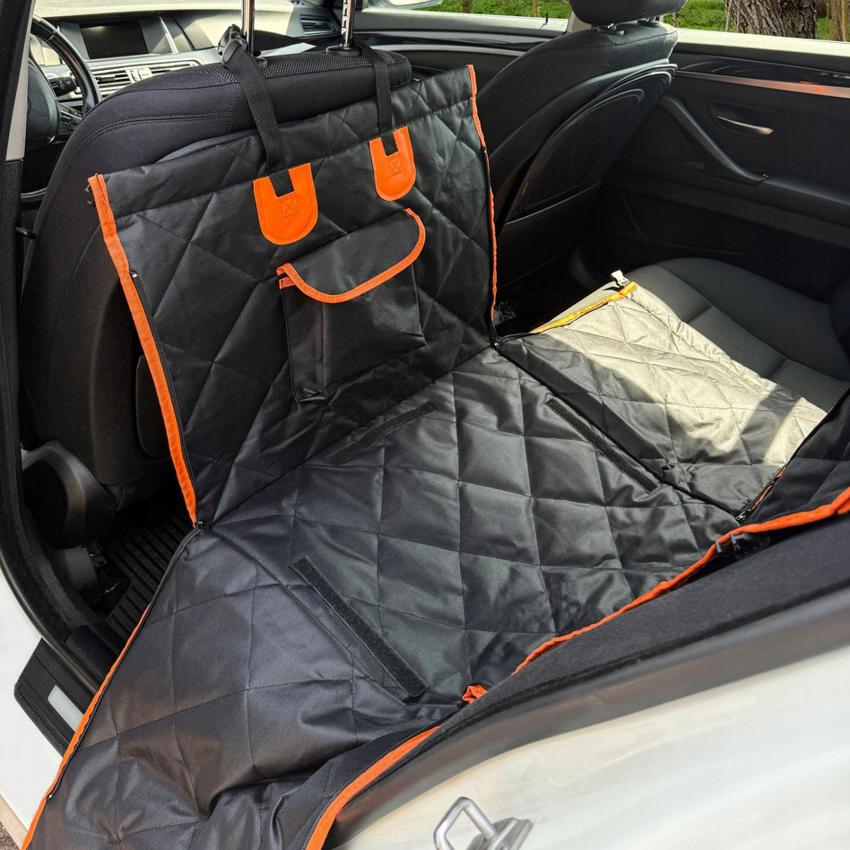 NUXIE® Transporter fotelik samochodowy dla psa kota zwierząt na siedzenie do auta pasy zestaw - obrazek 6