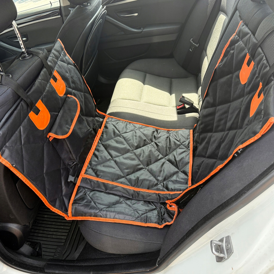 NUXIE® Transporter fotelik samochodowy dla psa kota zwierząt na siedzenie do auta pasy zestaw - obrazek 7