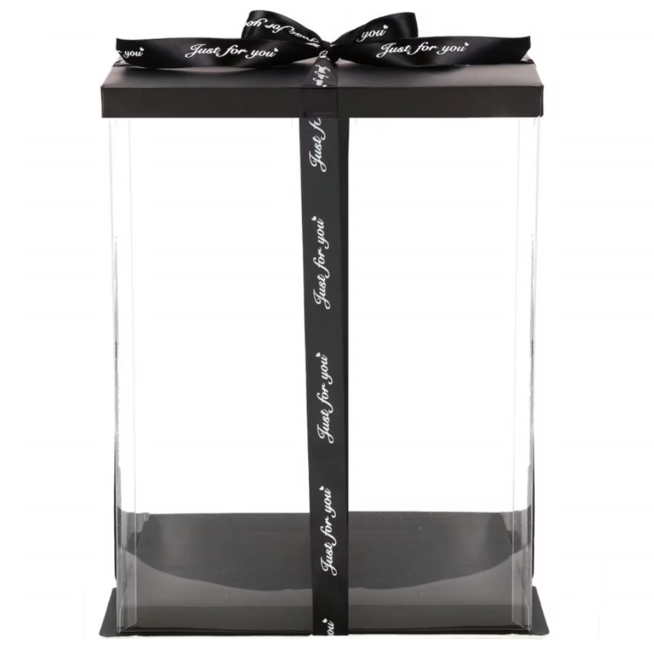 AMORE MIO Królik z róż kwiatów led ozdoba prezent walentynki rose bunny + box 25cm - obrazek 4