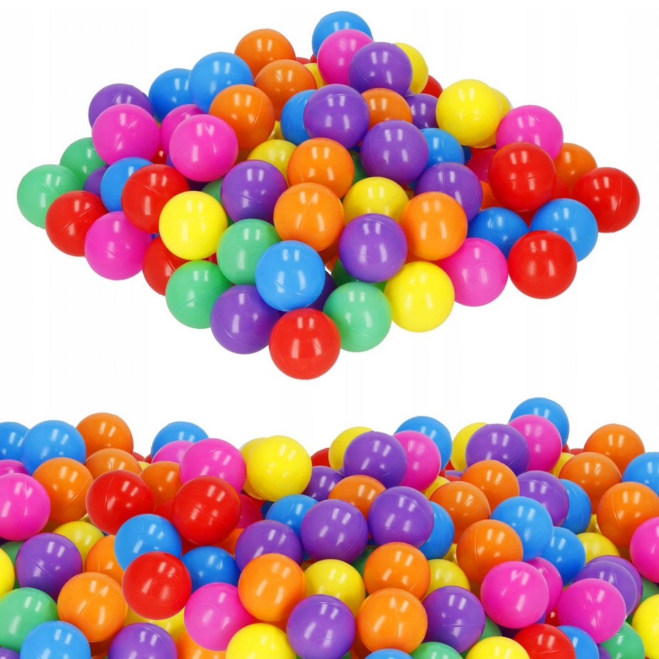 PLAYJOY Piłki piłeczki kulki mix kolorowe do suchego basenu kojca namiotu zestaw 100szt - obrazek 2