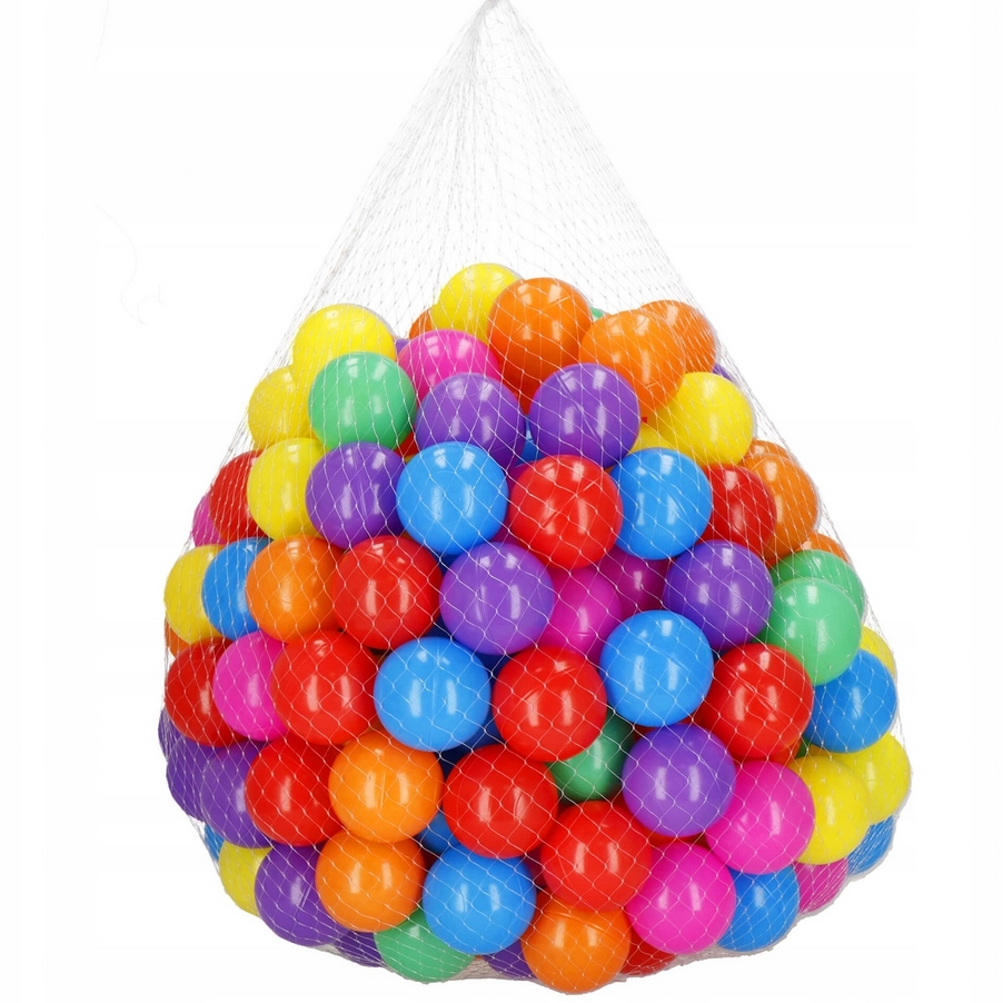 PLAYJOY Piłki piłeczki kulki mix kolorowe do suchego basenu kojca namiotu zestaw 100szt - obrazek 3
