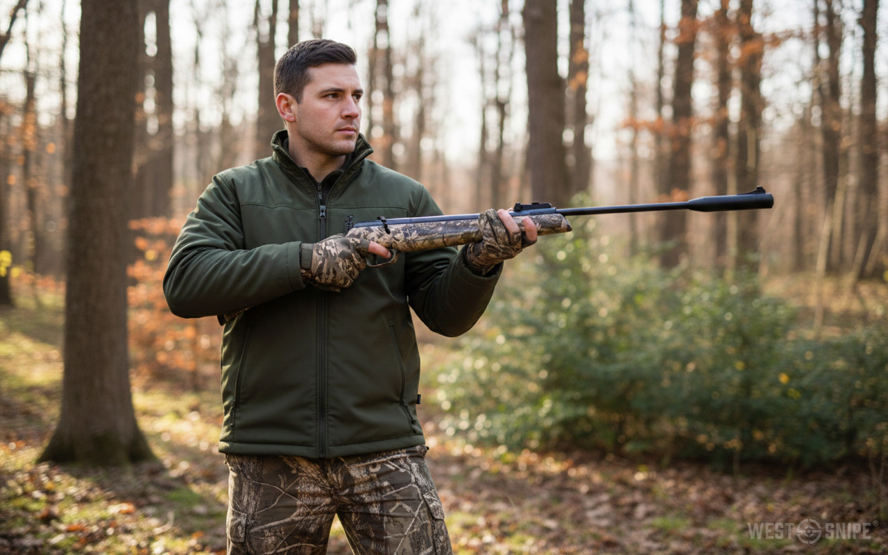 WESTSNIPE® Wiatrówka karabinek SR1000S Camo kal. 4,5mm łamana ekp<17J - obrazek 7