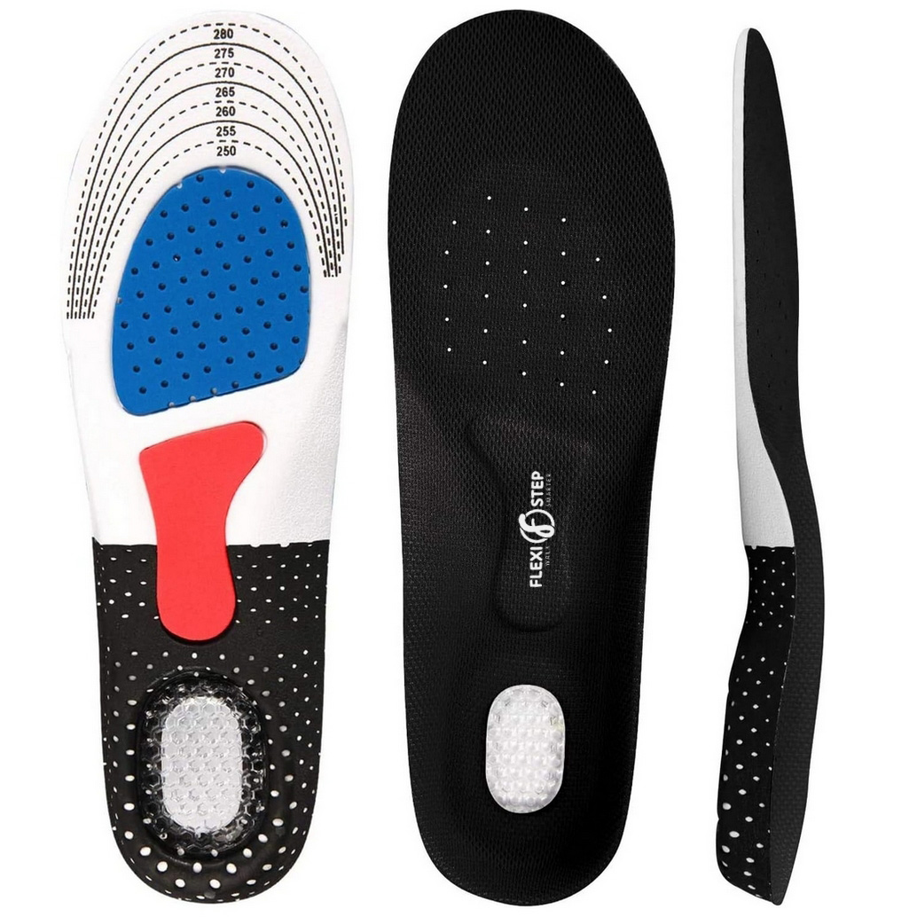 FLEXISTEP Wkładki do butów obuwia lekkie piankowe sportowe na ból pięt 1 para rozmiar 41-46