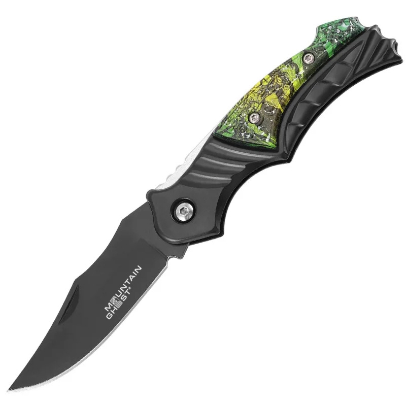 MOUNTAIN GHOST® Nóż składany ratowniczy myśliwski survival scyzoryk 16cm