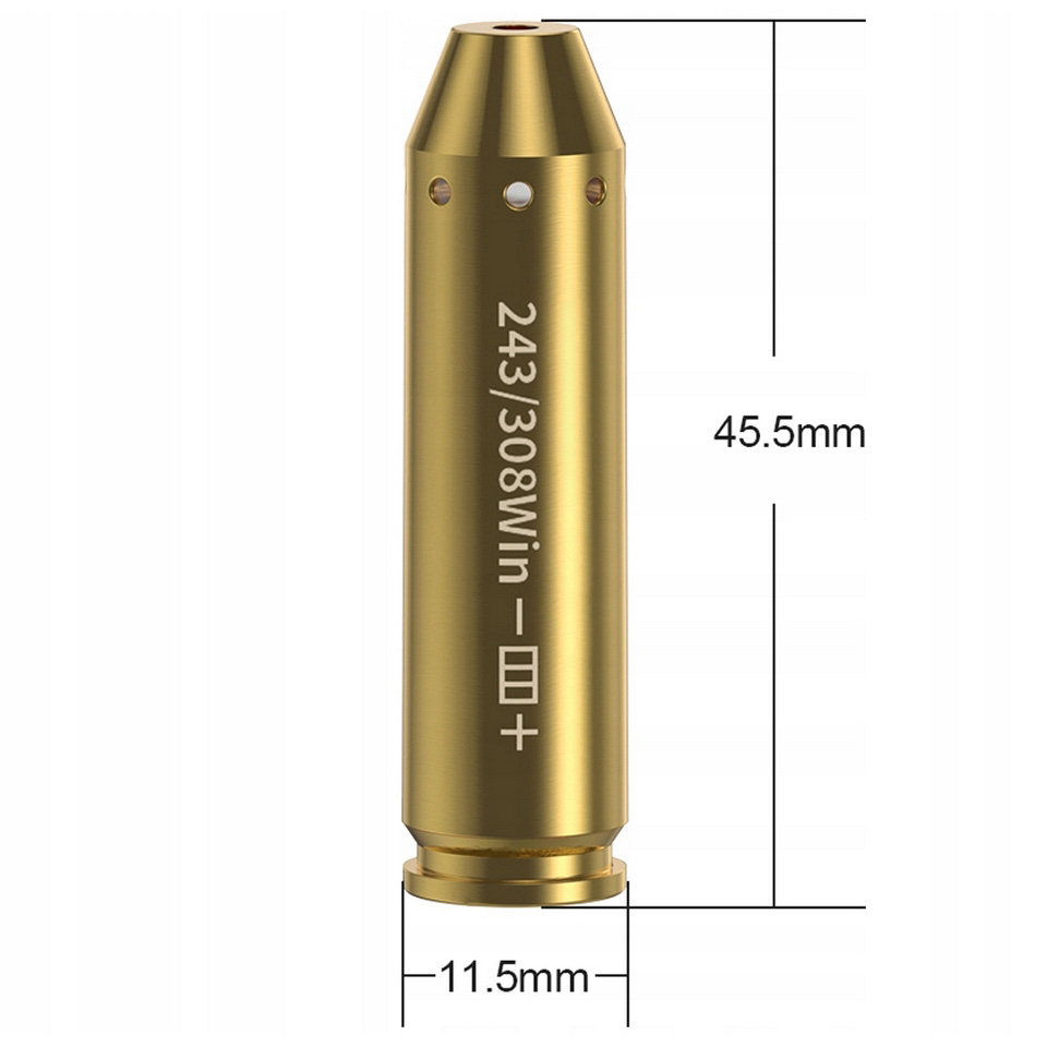 MOUNTAIN GHOST® Nabój laserowy do kalibracji lunety .308 .243 Win przystrzeliwania broni czerwony laser - obrazek 3