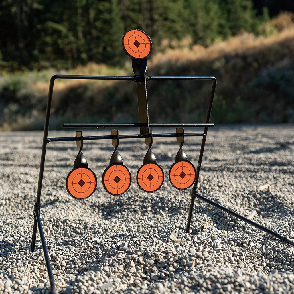 WESTSNIPE® Cel wiatrówkowy do treningu strzelania obrotowy kulochwyt reaktywny strzelnica 5 celów - obrazek 8