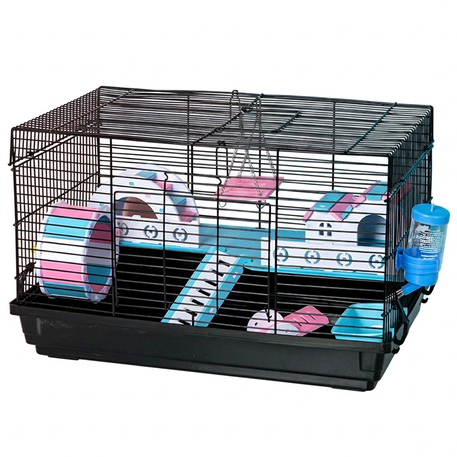 NUXIE® Klatka dla chomika na myszy małych zwierząt przezroczysta domek 47cm