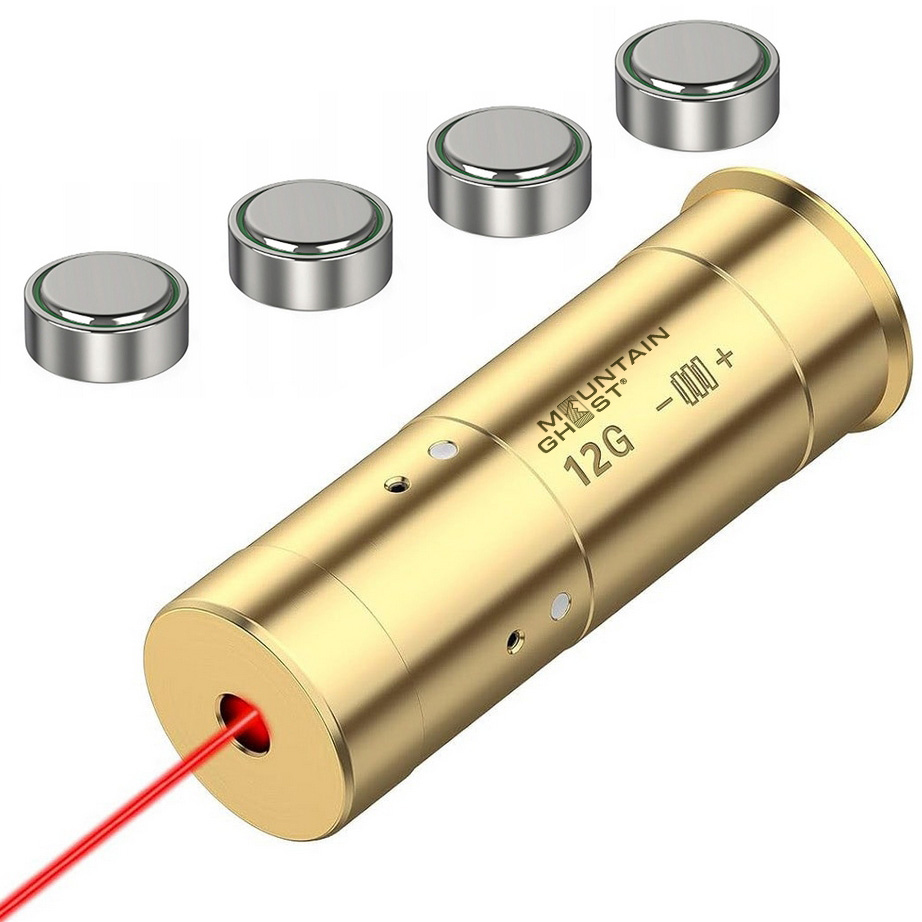 MOUNTAIN GHOST® Nabój laserowy do kalibracji lunety 12 Ga przystrzeliwania broni czerwony laser