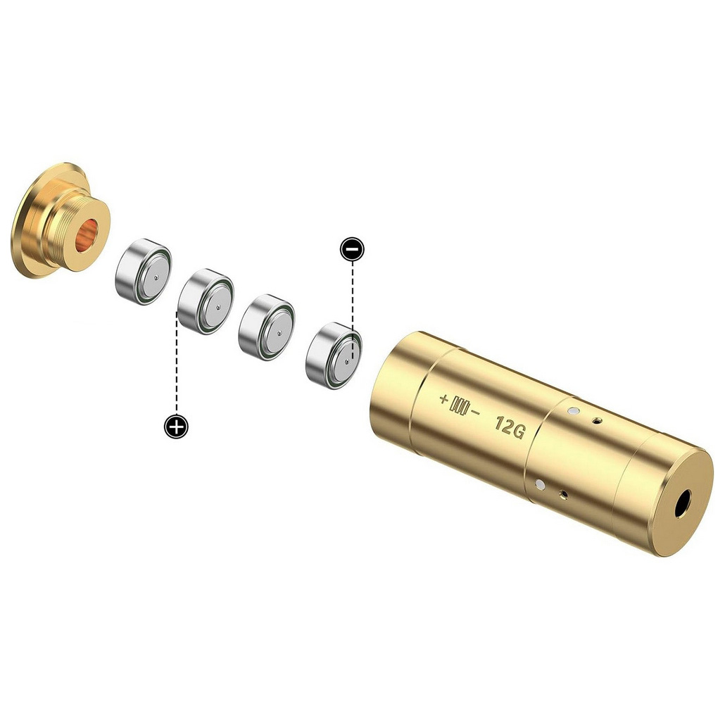 MOUNTAIN GHOST® Nabój laserowy do kalibracji lunety 12 Ga przystrzeliwania broni czerwony laser - obrazek 3