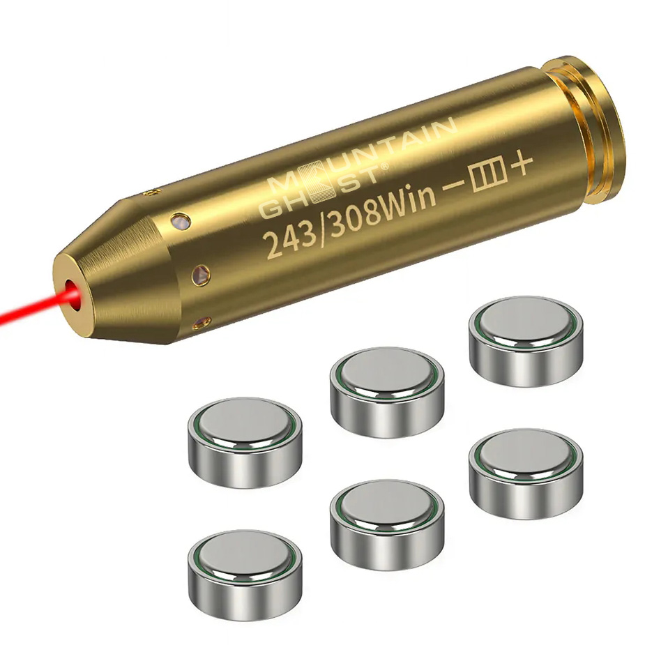 MOUNTAIN GHOST® Nabój laserowy do kalibracji lunety .308 .243 Win przystrzeliwania broni czerwony laser