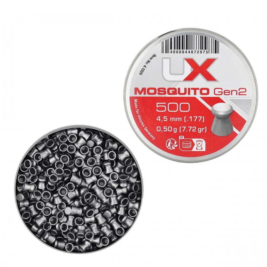 Śrut diabolo Umarex Mosquito Ribbed gen.2 4,5mm 500szt - obrazek 2
