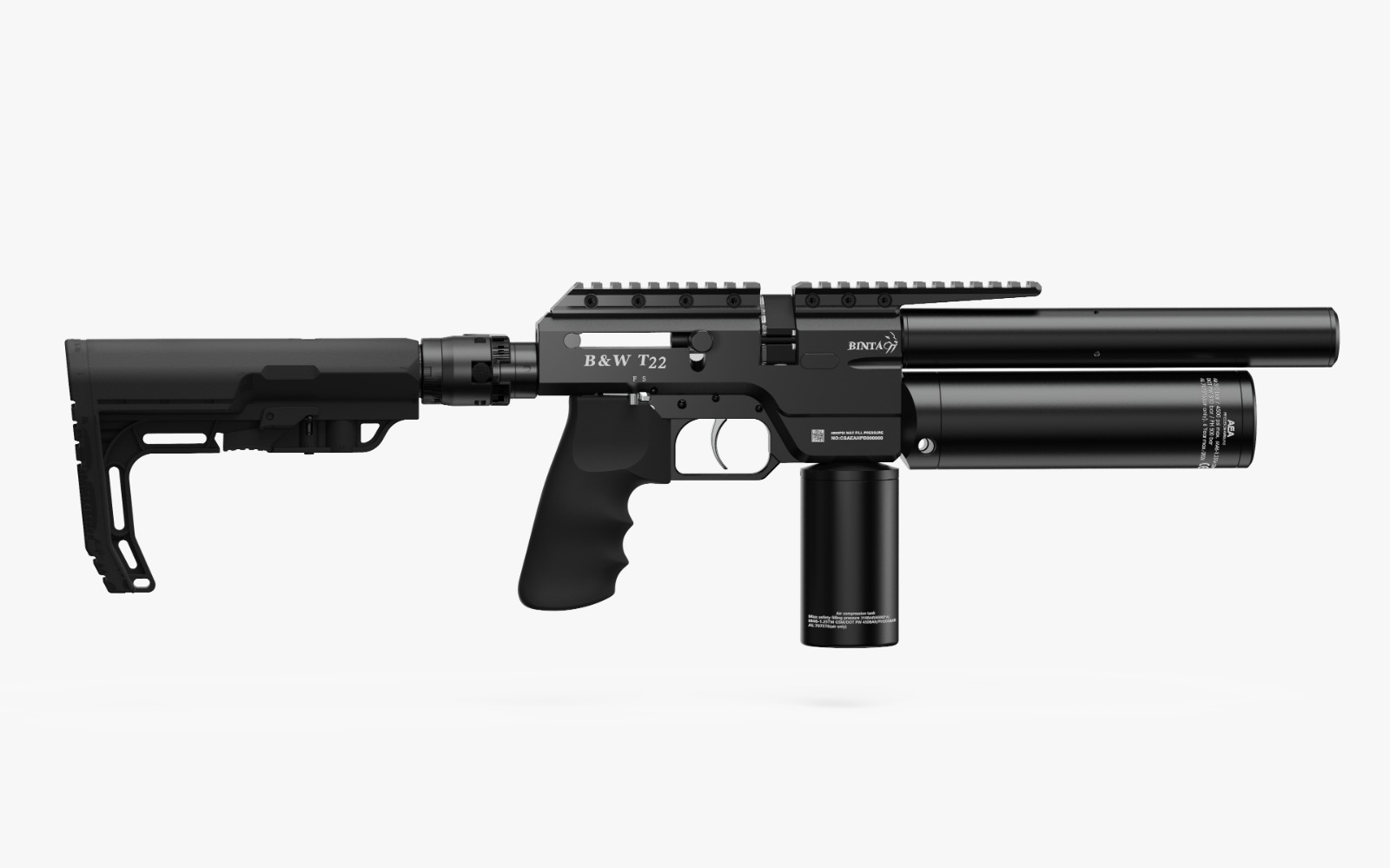 BINTAC AEA Wiatrówka karabinek T22 .22 kal. 5mm pcp pneumatyczny ekp<17J - obrazek 4