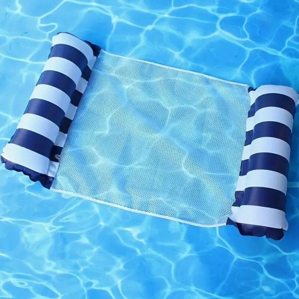PLAYJOY Hamak wodny materac do pływania dmuchany do basenu fotel leżak plażowy 115x66cm - obrazek 5