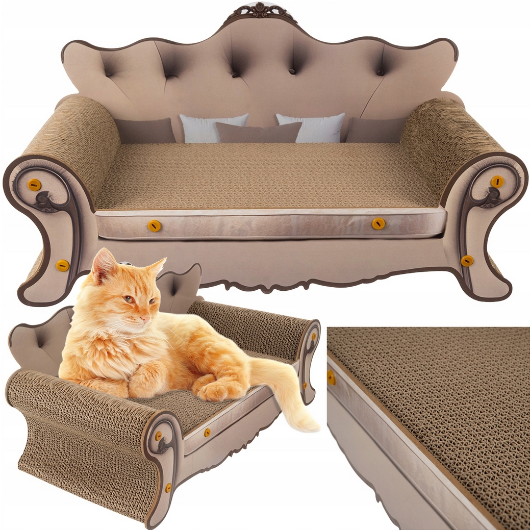 NUXIE® Drapak dla kota tekturowy zabawka mata legowisko sofa kanapa 60cm
