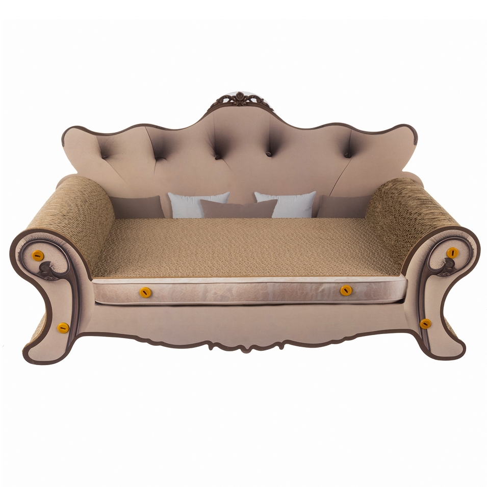 NUXIE® Drapak dla kota tekturowy zabawka mata legowisko sofa kanapa 60cm - obrazek 4