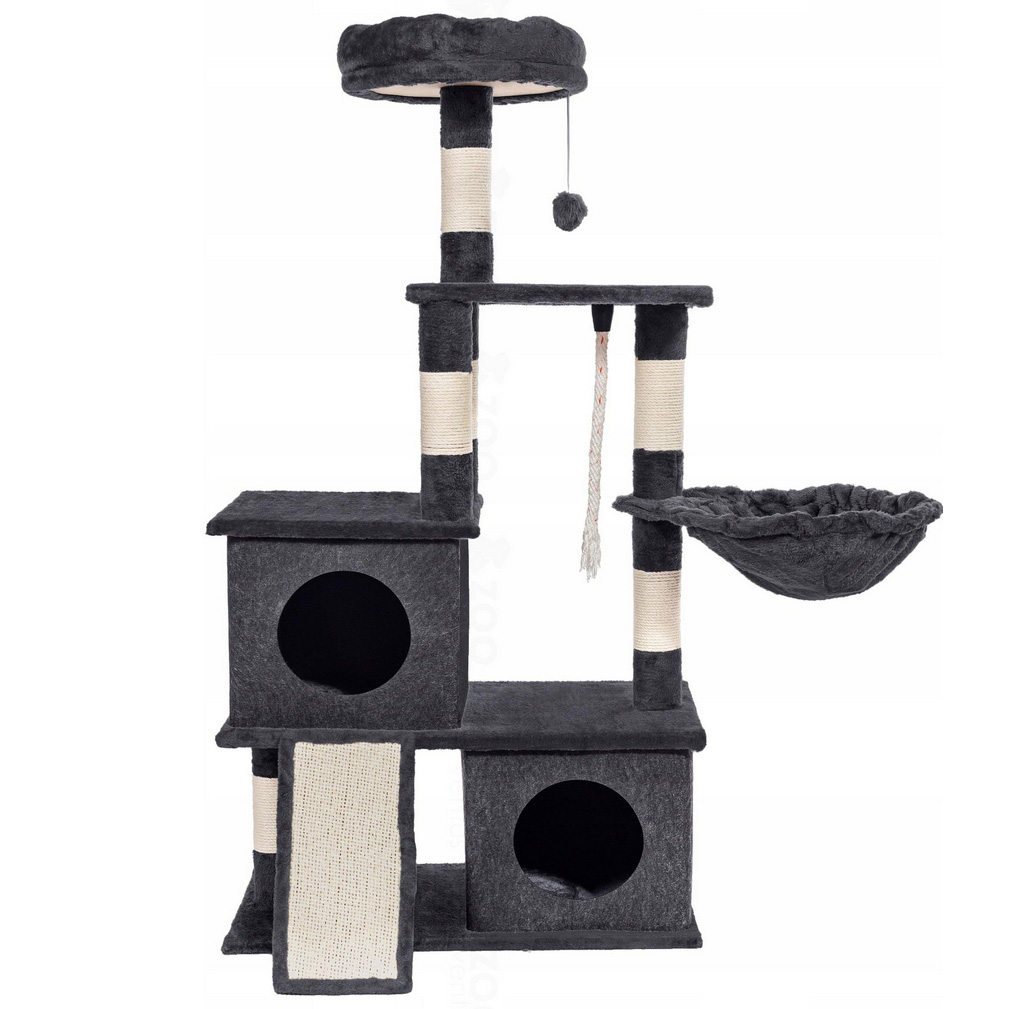 NUXIE PREMIUM® Drapak duży dla kota wieża drzewko legowisko domek z zabawkami 5 poziomów 110cm xl - obrazek 5