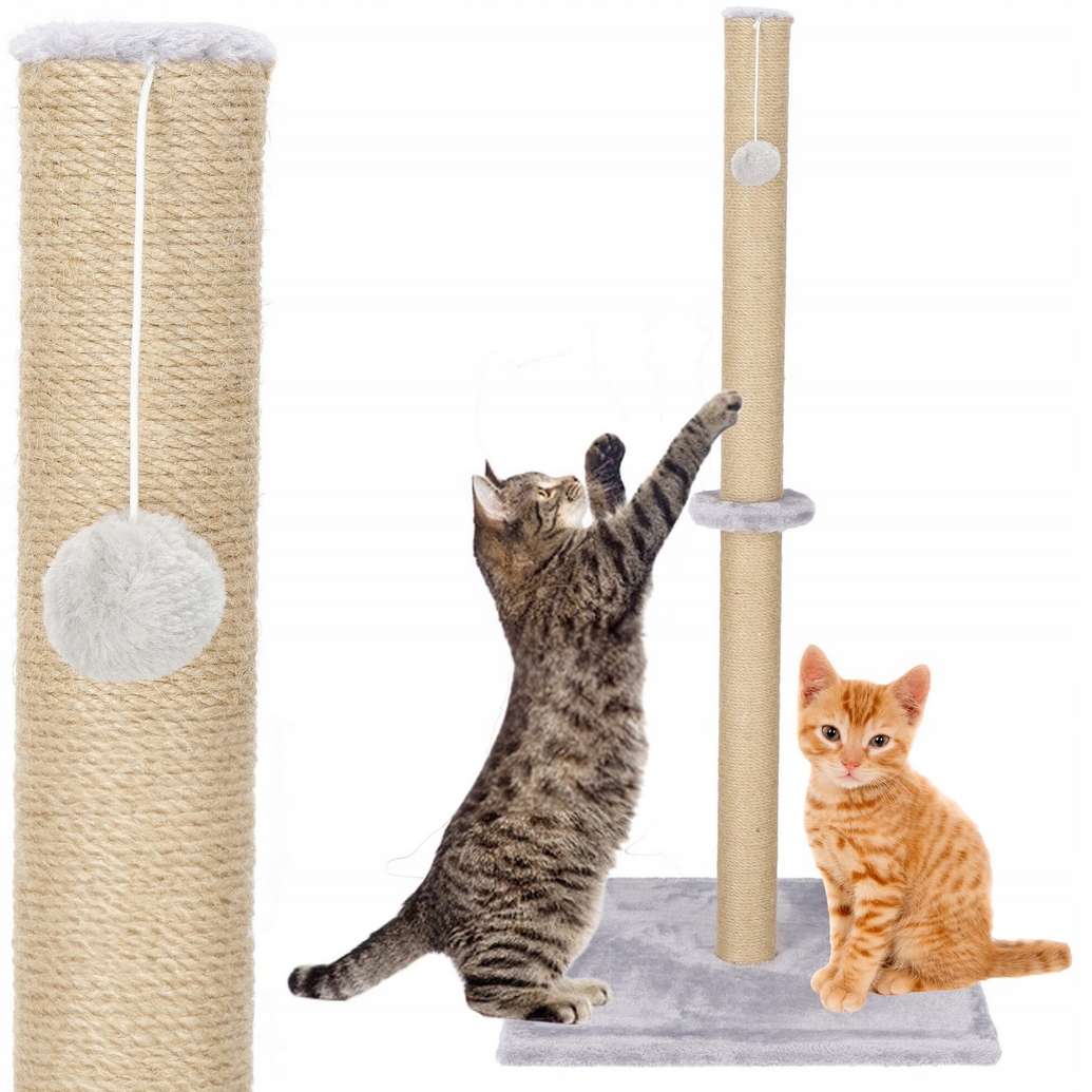 NUXIE PREMIUM® Drapak duży dla kota domek słupek z zabawkami 104cm xl