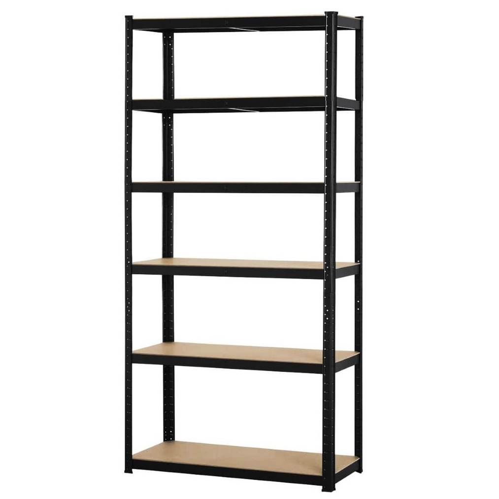 HÖGLER Regał metalowy magazynowy garażowy czarny 6 półek 1260kg 222x90x40 - obrazek 3