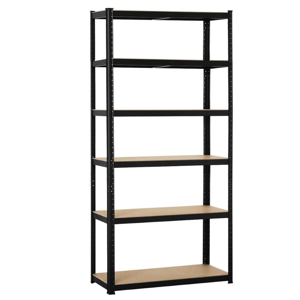 HÖGLER Regał metalowy magazynowy garażowy czarny 6 półek 1260kg 222x90x40 - obrazek 4