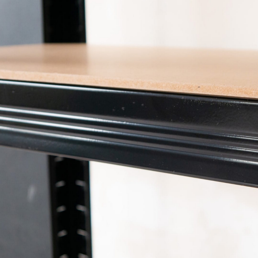HÖGLER Regał metalowy magazynowy garażowy czarny 6 półek 1260kg 222x90x40 - obrazek 9
