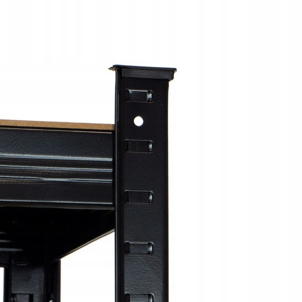 HÖGLER Regał metalowy magazynowy garażowy czarny 6 półek 1260kg 222x90x40 - obrazek 10