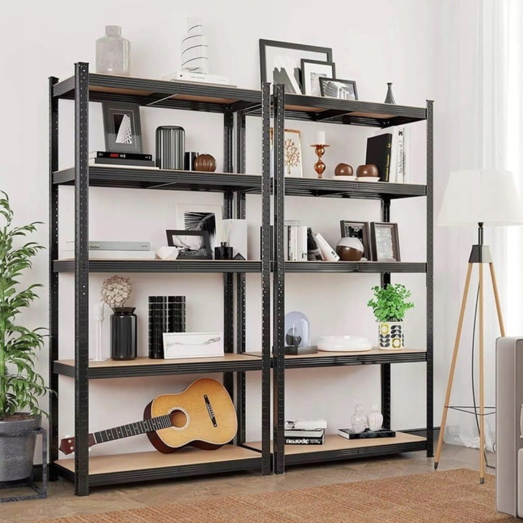 HÖGLER Regał metalowy magazynowy garażowy czarny 6 półek 1260kg 222x90x40 - obrazek 13