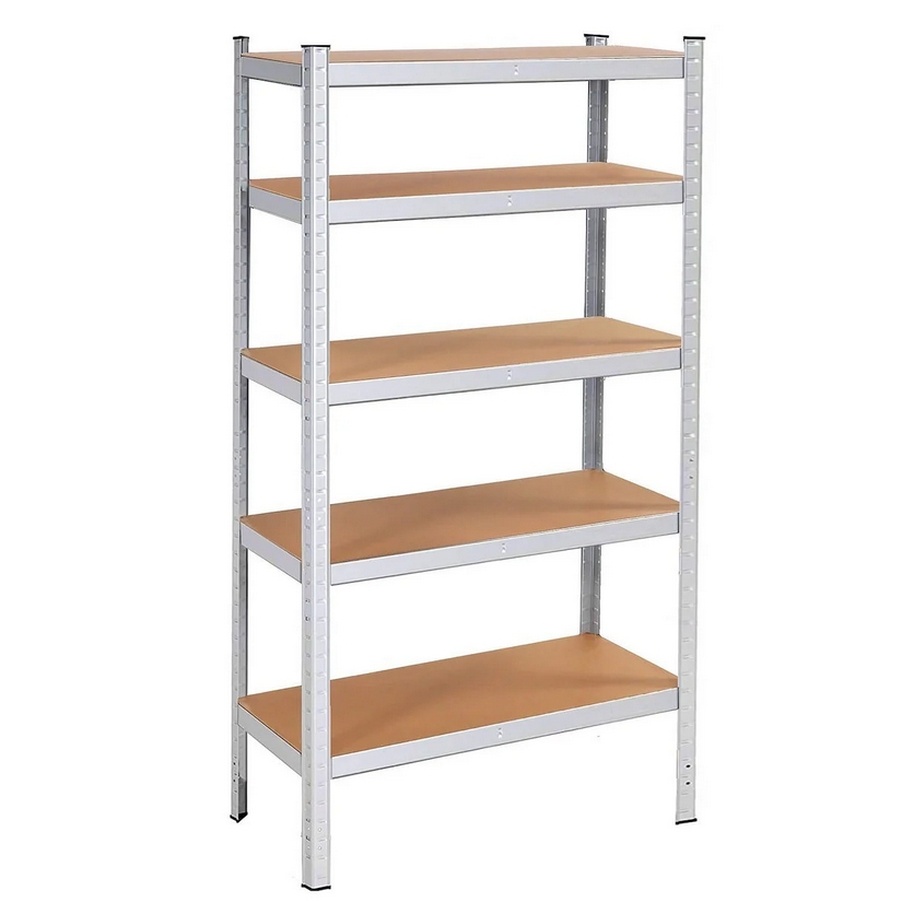 HÖGLER Regał metalowy magazynowy garażowy srebrny 5 półek 1000kg 205x120x40 - obrazek 3
