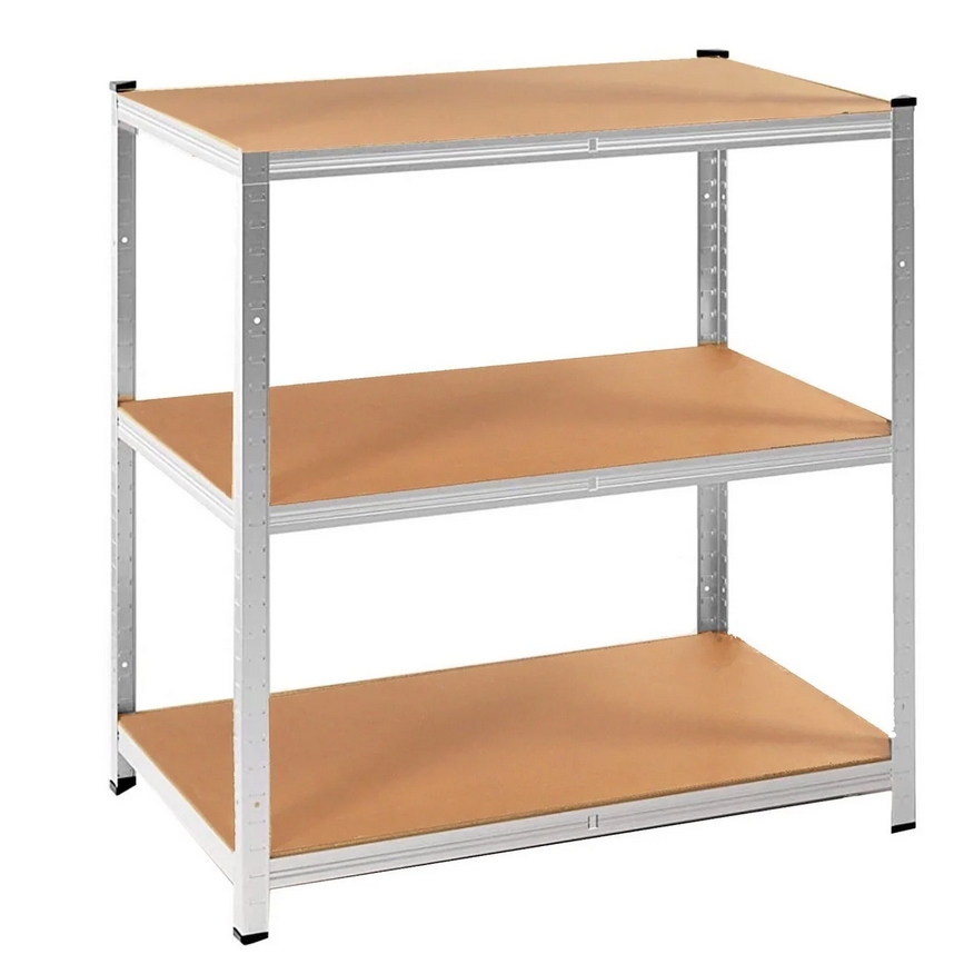 HÖGLER Regał metalowy magazynowy garażowy srebrny 5 półek 1000kg 205x120x40 - obrazek 5