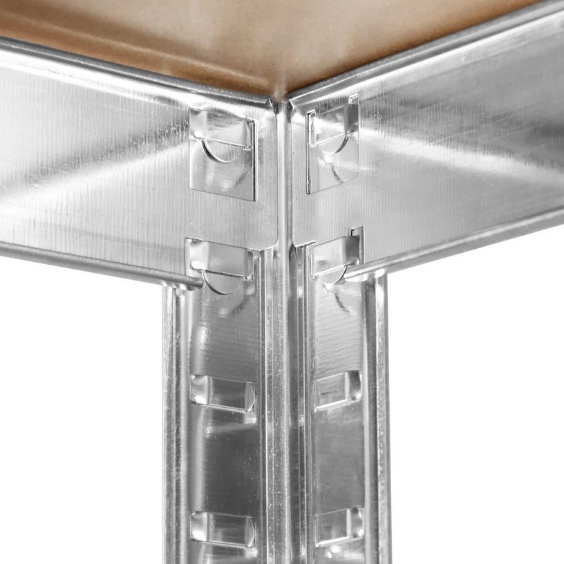 HÖGLER Regał metalowy magazynowy garażowy srebrny 5 półek 1000kg 205x120x40 - obrazek 8