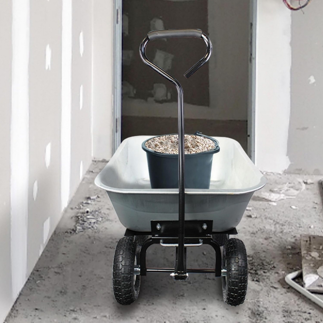 HÖGLER Wózek ogrodowy ogrodniczy transportowy taczki wywrotka przyczepka 80l 300kg - obrazek 5