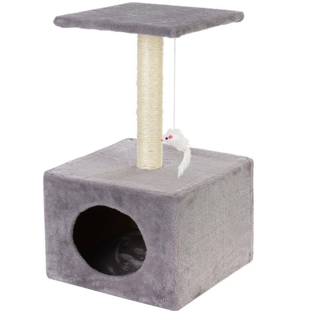 NUXIE PREMIUM® Drapak duży dla kota wieża drzewko legowisko domek z zabawkami 3 poziomy 56cm