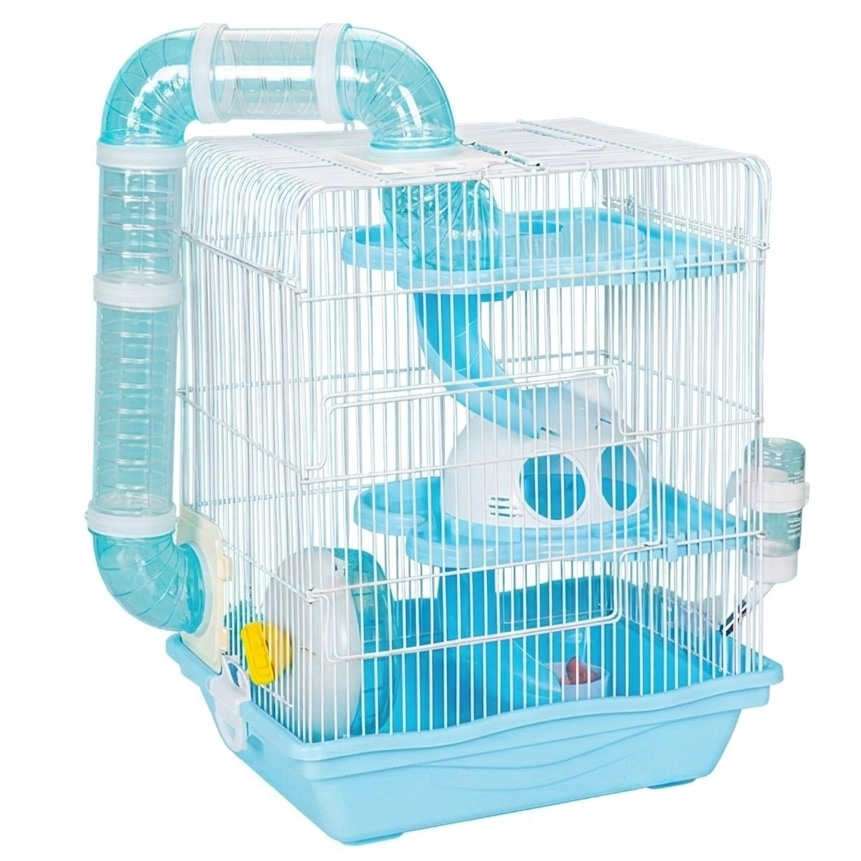 NUXIE® Klatka dla chomika na myszy małych zwierząt przezroczysta domek 41cm