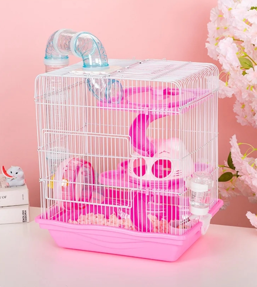 NUXIE® Klatka dla chomika na myszy małych zwierząt przezroczysta domek 41cm - obrazek 4