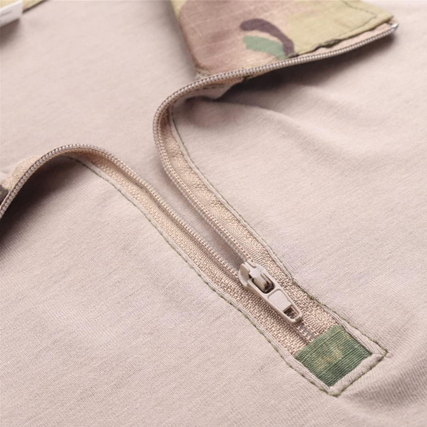 MOUNTAIN GHOST® Bluza taktyczna turystyczna wojskowa koszula z długim rękawem ściągacz camo l xl - obrazek 4