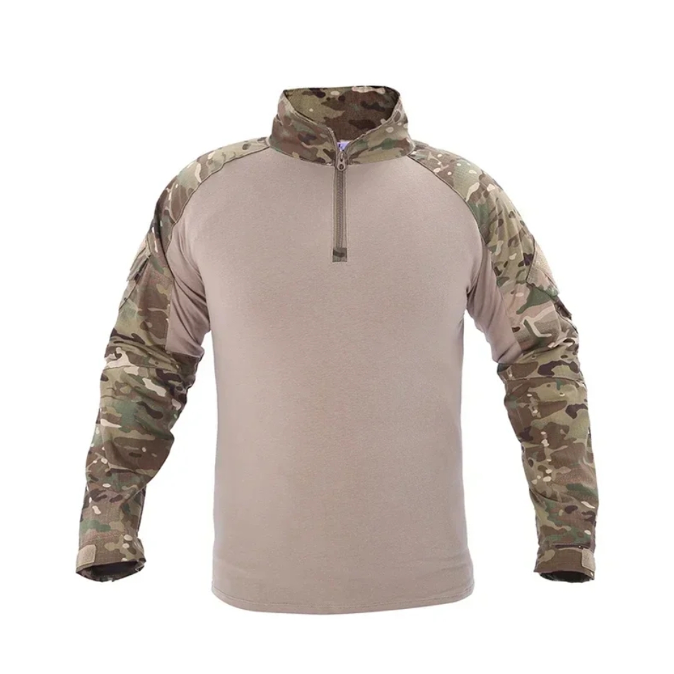 MOUNTAIN GHOST® Bluza taktyczna turystyczna wojskowa koszula z długim rękawem ściągacz camo l xl - obrazek 2