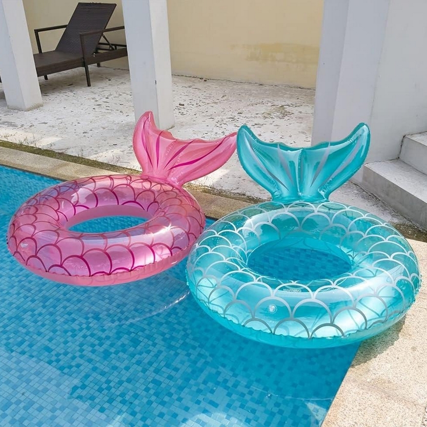 PLAYJOY Materac do pływania dmuchany wodny do basenu plażowy koło ponton 65cm - obrazek 2