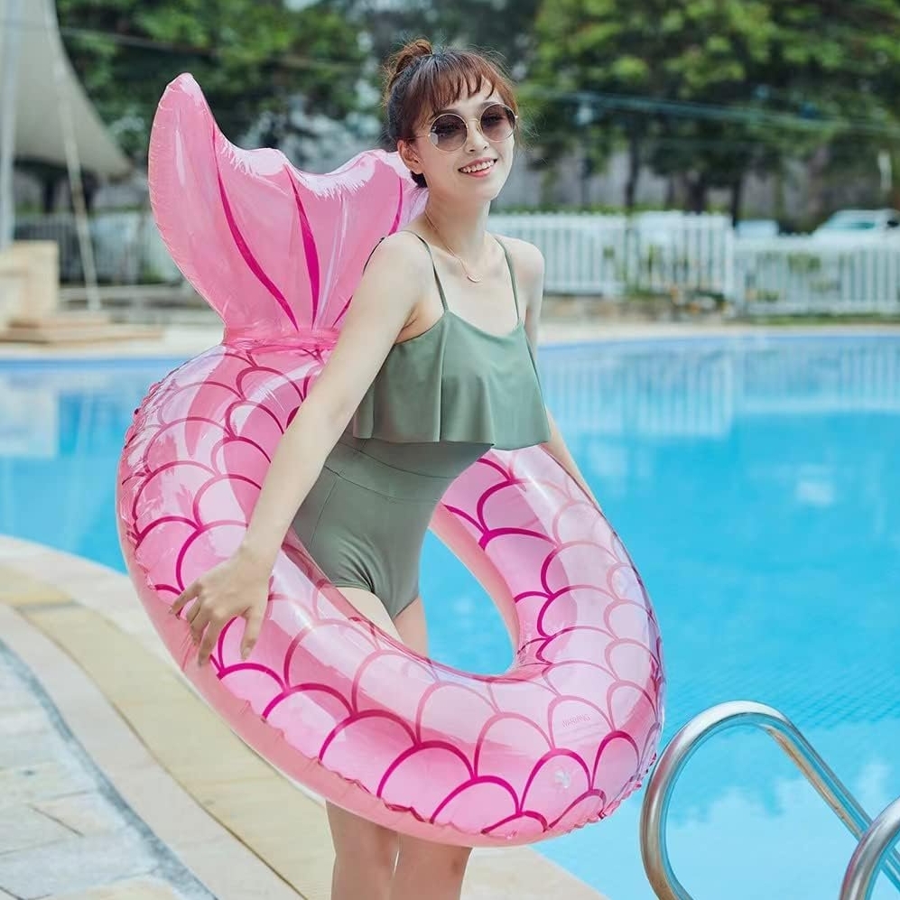 PLAYJOY Materac do pływania dmuchany wodny do basenu plażowy koło ponton 65cm - obrazek 5