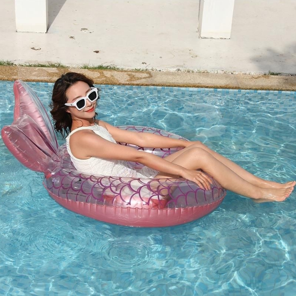 PLAYJOY Materac do pływania dmuchany wodny do basenu plażowy koło ponton 65cm - obrazek 8