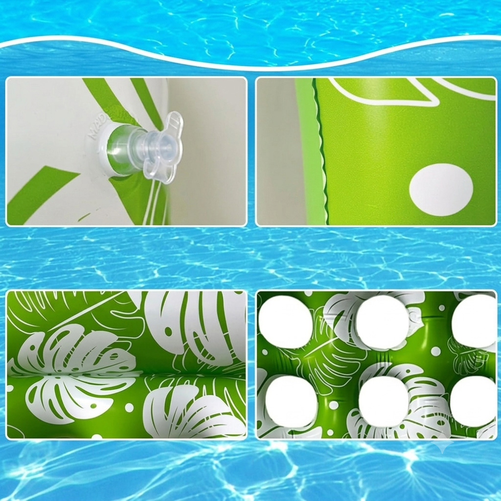 PLAYJOY Materac do pływania dmuchany wodny do basenu plażowy ponton leżak hamak 180cm - obrazek 4