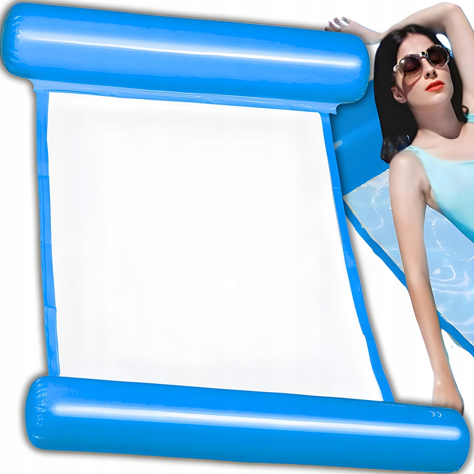 PLAYJOY Hamak wodny materac do pływania dmuchany do basenu fotel leżak plażowy 120x80cm - obrazek 4