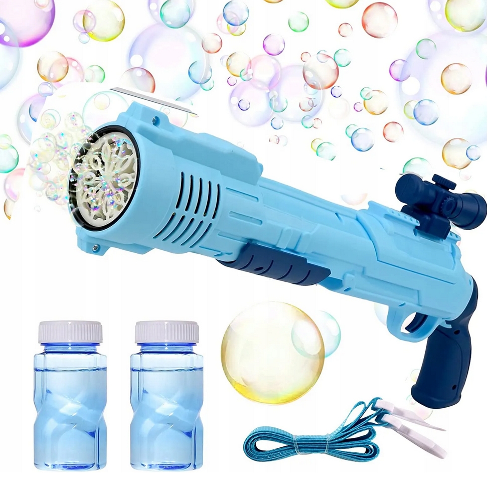 PLAYJOY Zabawka pistolet na bańki dla dzieci dinozaur maszyna bazooka do baniek mydlanych led xxl