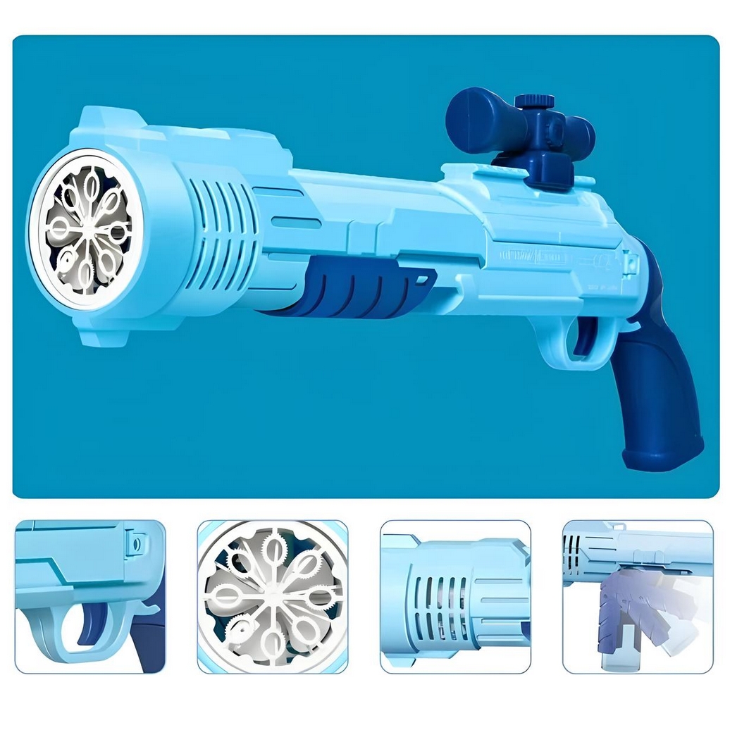 PLAYJOY Zabawka pistolet na bańki dla dzieci dinozaur maszyna bazooka do baniek mydlanych led xxl - obrazek 3