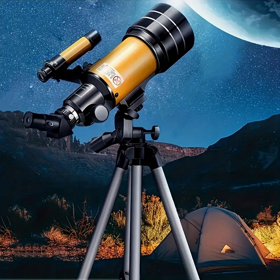 GENETIC® Teleskop astronomiczny luneta 70/300mm zoom 15x-150x regulowany statyw akcesoria zestaw - obrazek 2